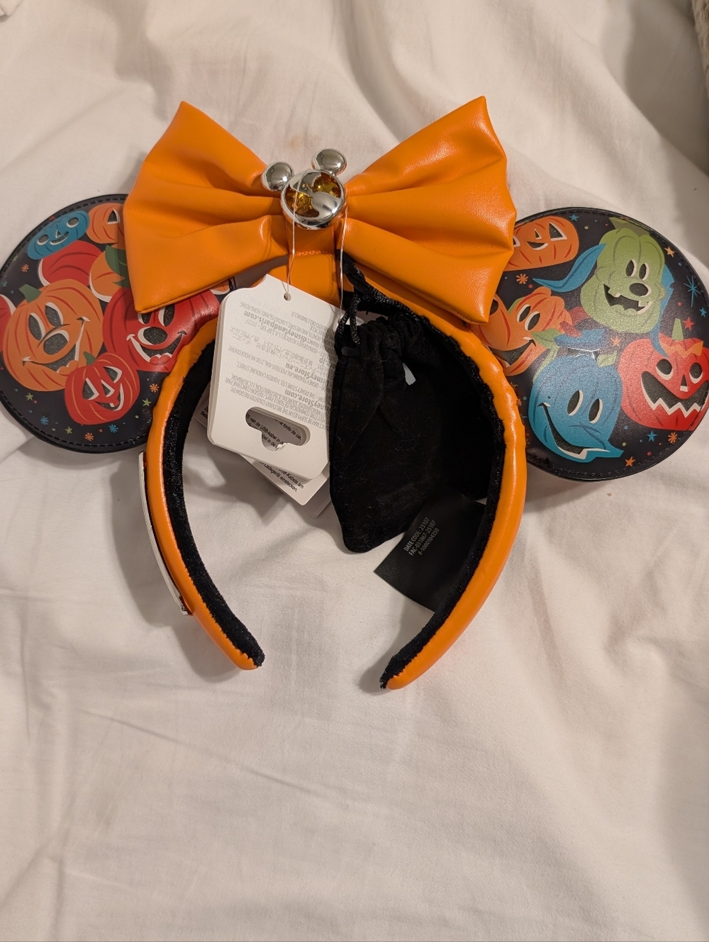 Disney Halloween Light up Minnie mouse Ears NWT